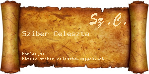 Sziber Celeszta névjegykártya