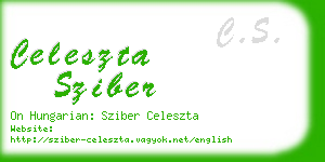 celeszta sziber business card